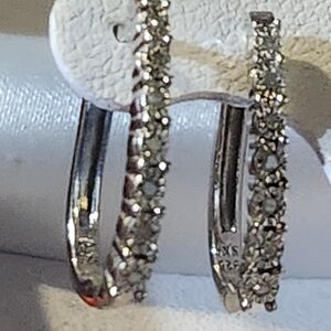 Diamond Hoop Earrings